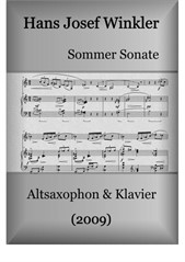 Sommer Sonate für Altsaxophon und Klavier