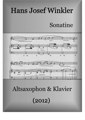 Sonatine (2012) für Altsaxophon und Klavier