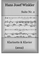Suite Nr. 2 mit drei Tänzen (Duo mit Klarinette)