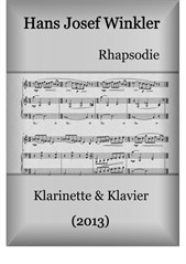 Rhapsodie (2013) für Klarinette und Klavier